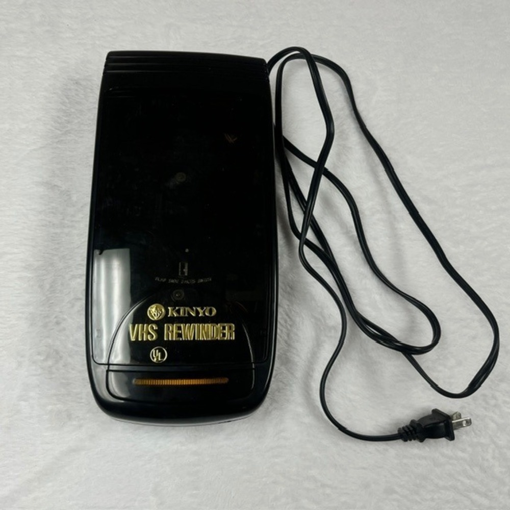 Kinyo VHS Video Cassette Rewinder UV-420 Holiday Collection Black Auto Eject Box - Picture 5 of 7